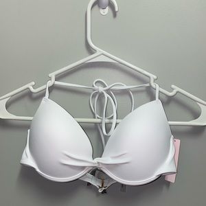 Victoria’s Secret Push-up Bikini White Swim Top